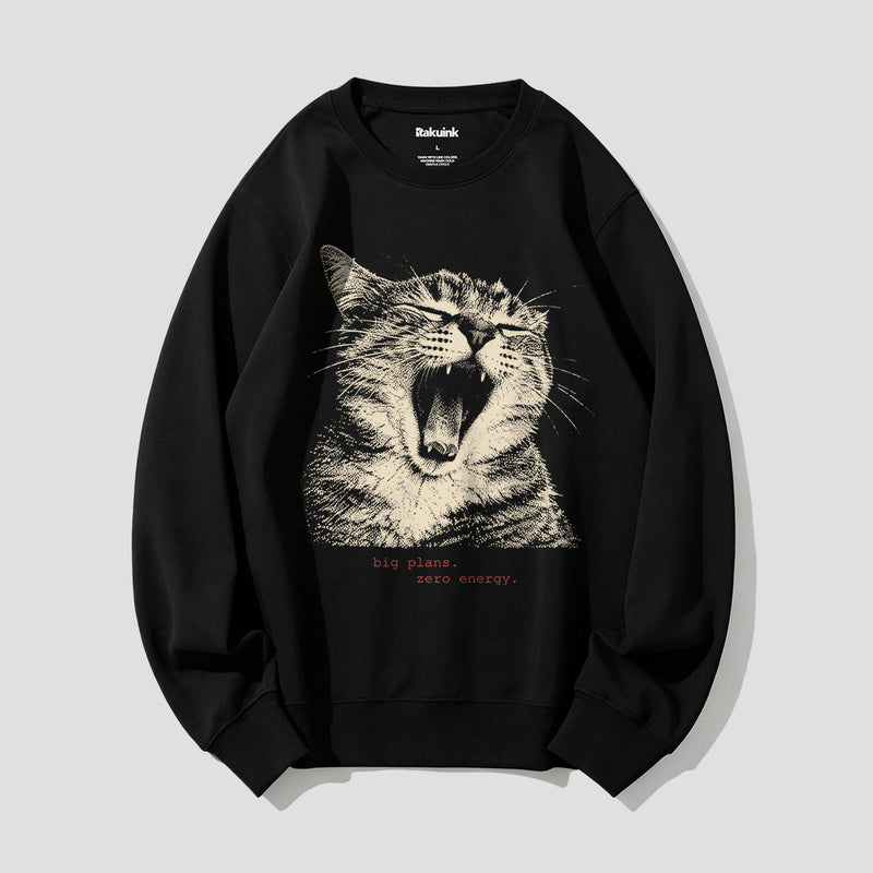 やる気はどこへ？キャット グラフィックスウェット