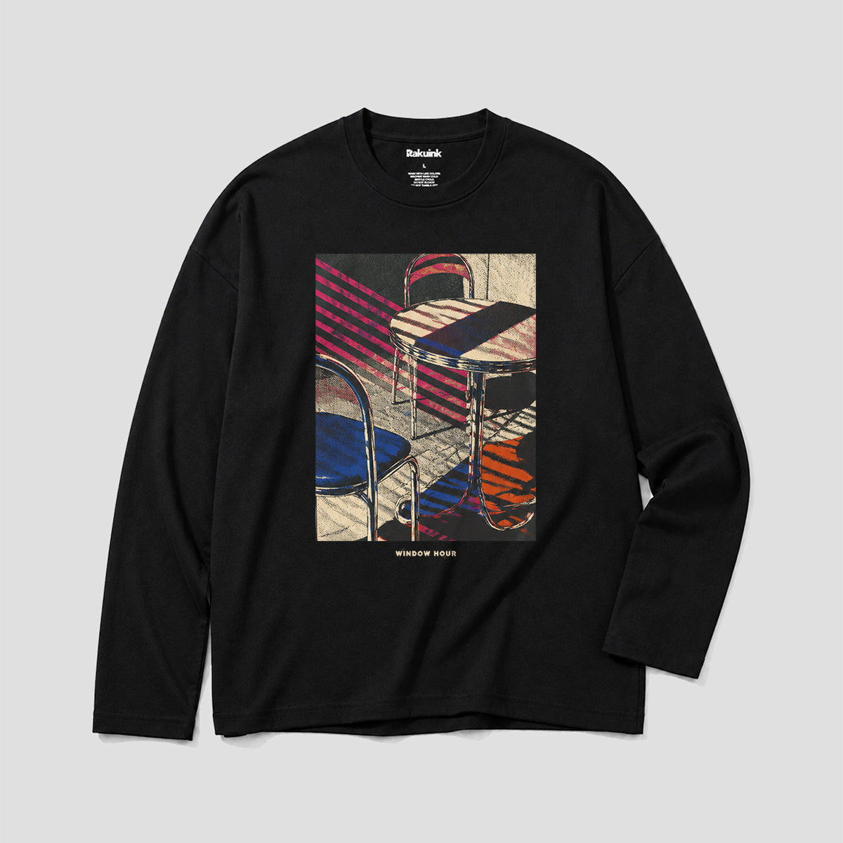 窓辺のチェアアート ロングスリーブTシャツ
