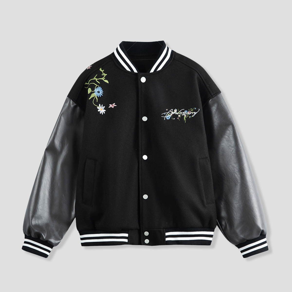 フローラルエンブロイダリー バーシティジャケット