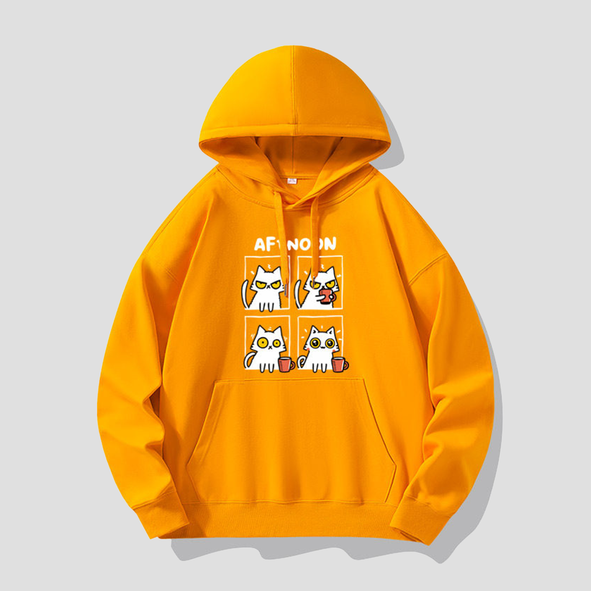 アテンション キャット グラフィックフーディ