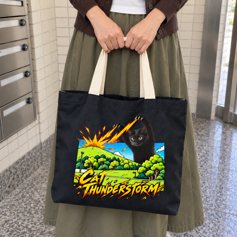 CAT THUNDERSTORM グラフィックトートバッグ