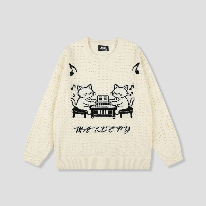 ピアノキャット ニットセーター