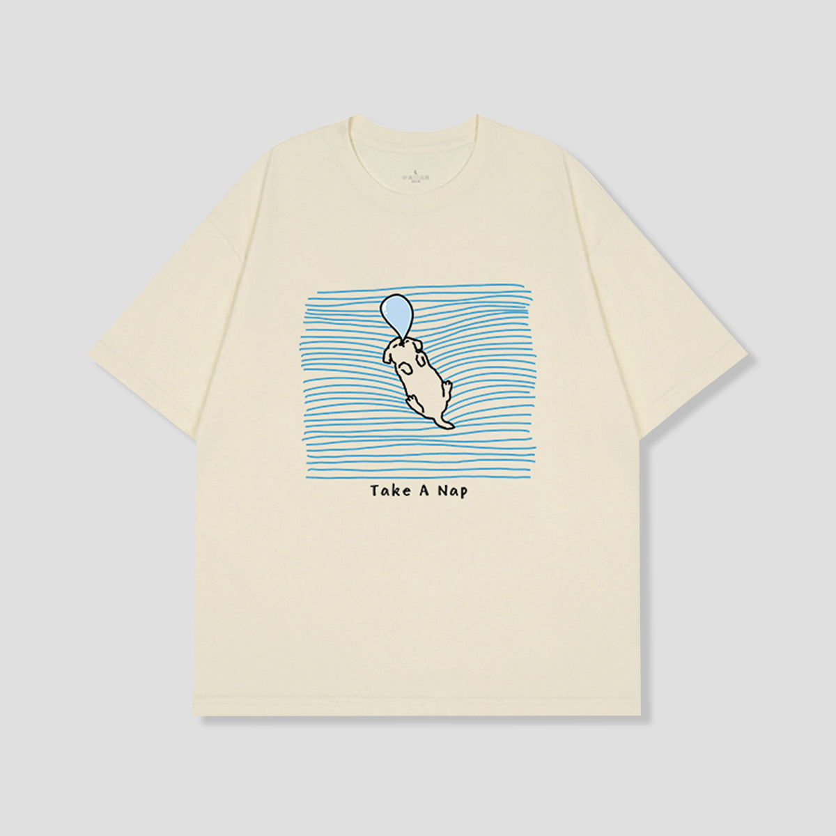 うたた寝ドッグ グラフィックTシャツ