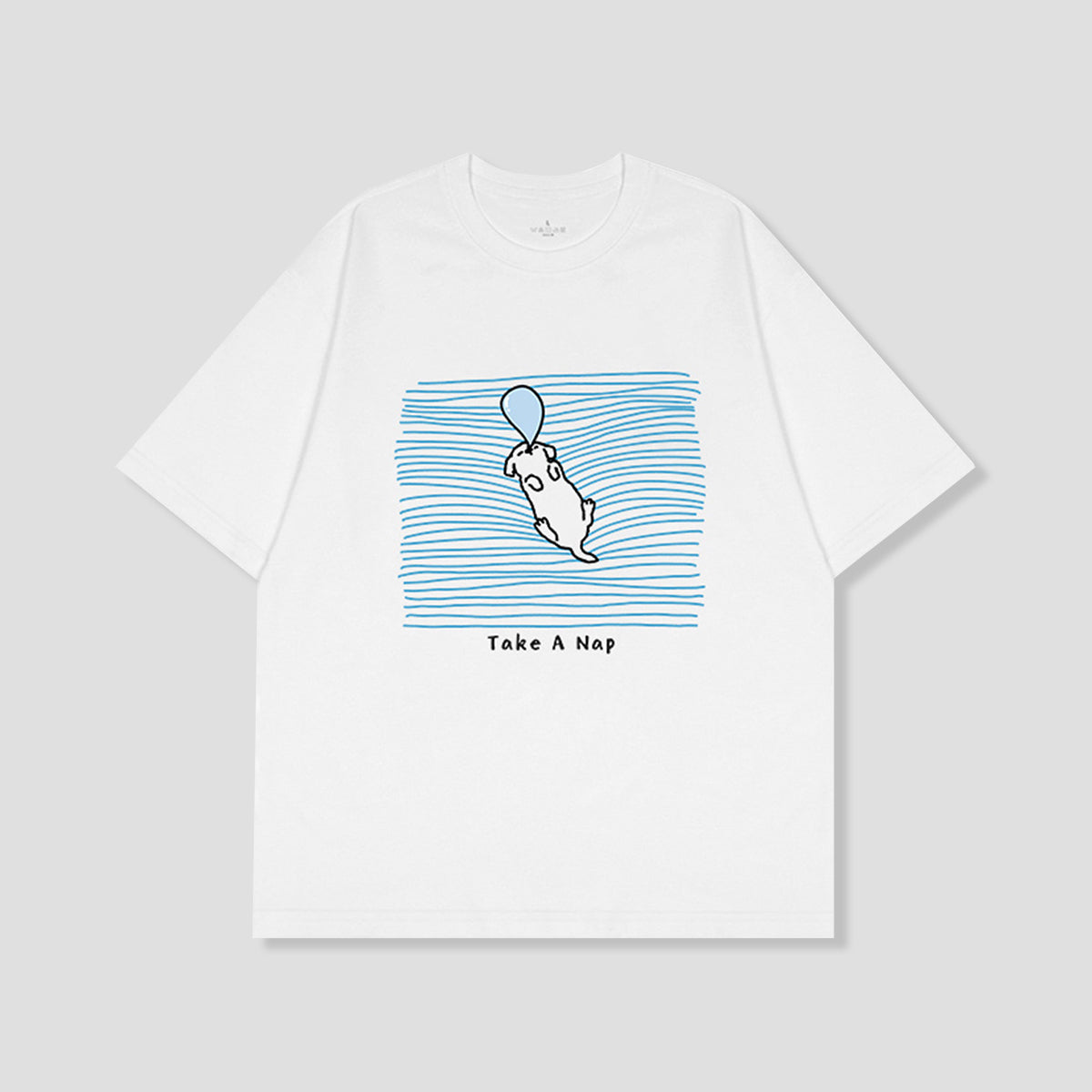 うたた寝ドッグ グラフィックTシャツ