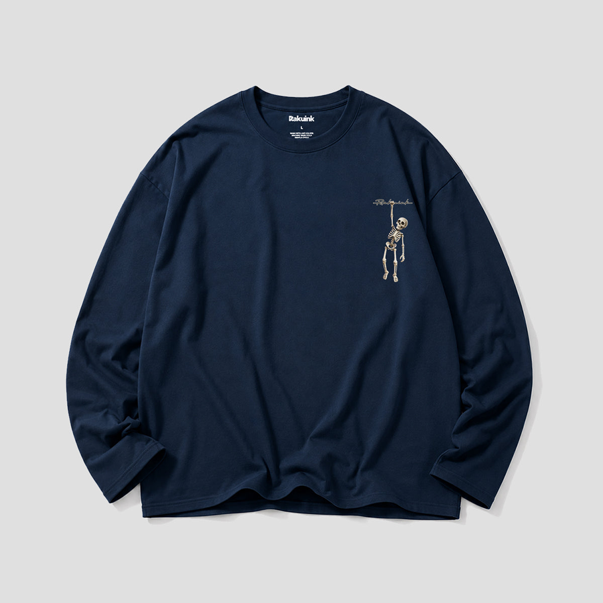 【予約】ぶら下がりスケルトン ロングスリーブTシャツ