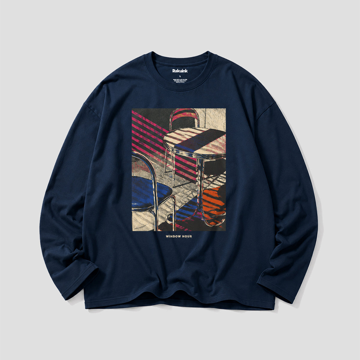 窓辺のチェアアート ロングスリーブTシャツ