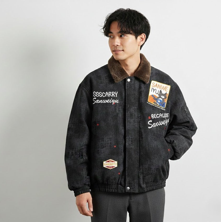 キャットワッペン ボアジャケット – RakuInk